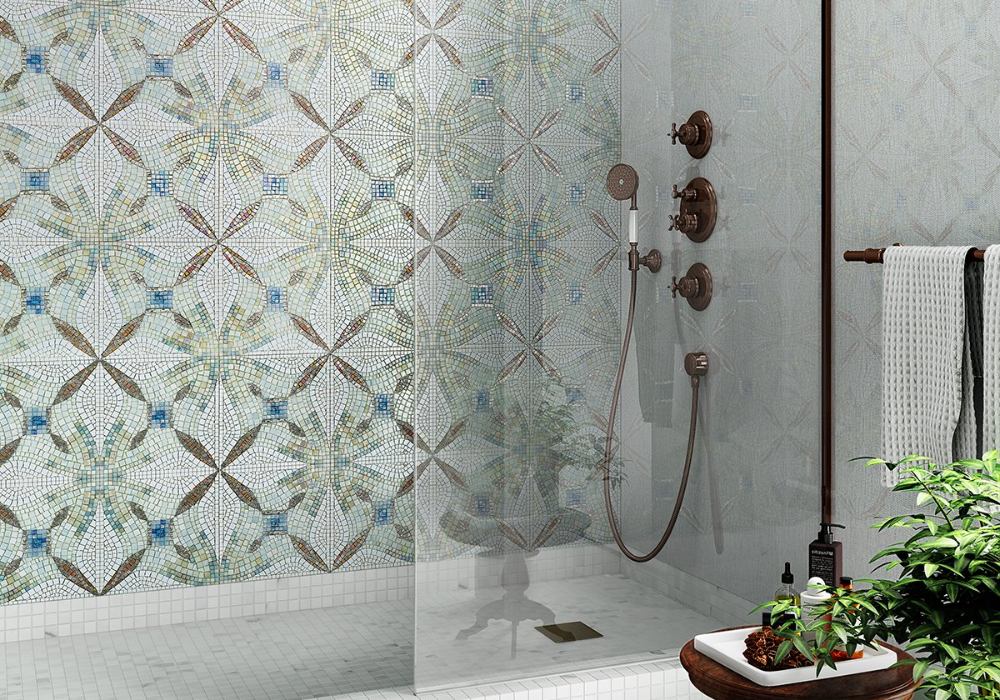 Mẫu gạch mosaic ốp lát khu vực sen tắm