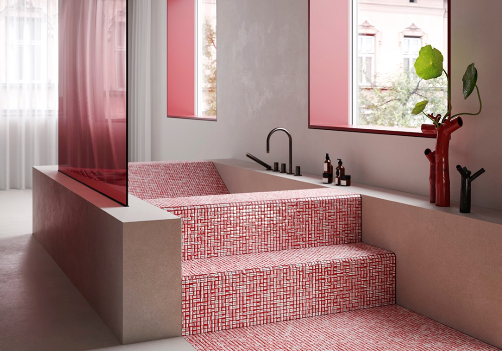 Gạch mosaic chống trượt có thể lát sàn phòng tắm