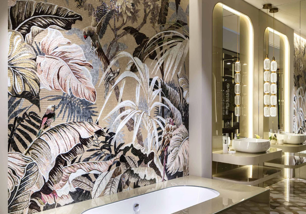 Tranh mosaic nghệ thuật trang trí phòng tắm