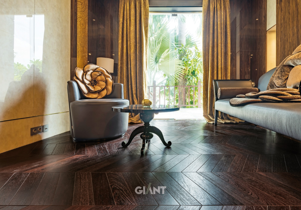 Sàn gỗ Giant 100% là gỗ tự nhiên, được sản xuất hoàn toàn tại Ý